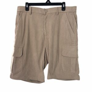 JMIERR Mens Cargo Shorts Corduroy Casual Elastic Waist SIZE 38 NWT Inseam 10”